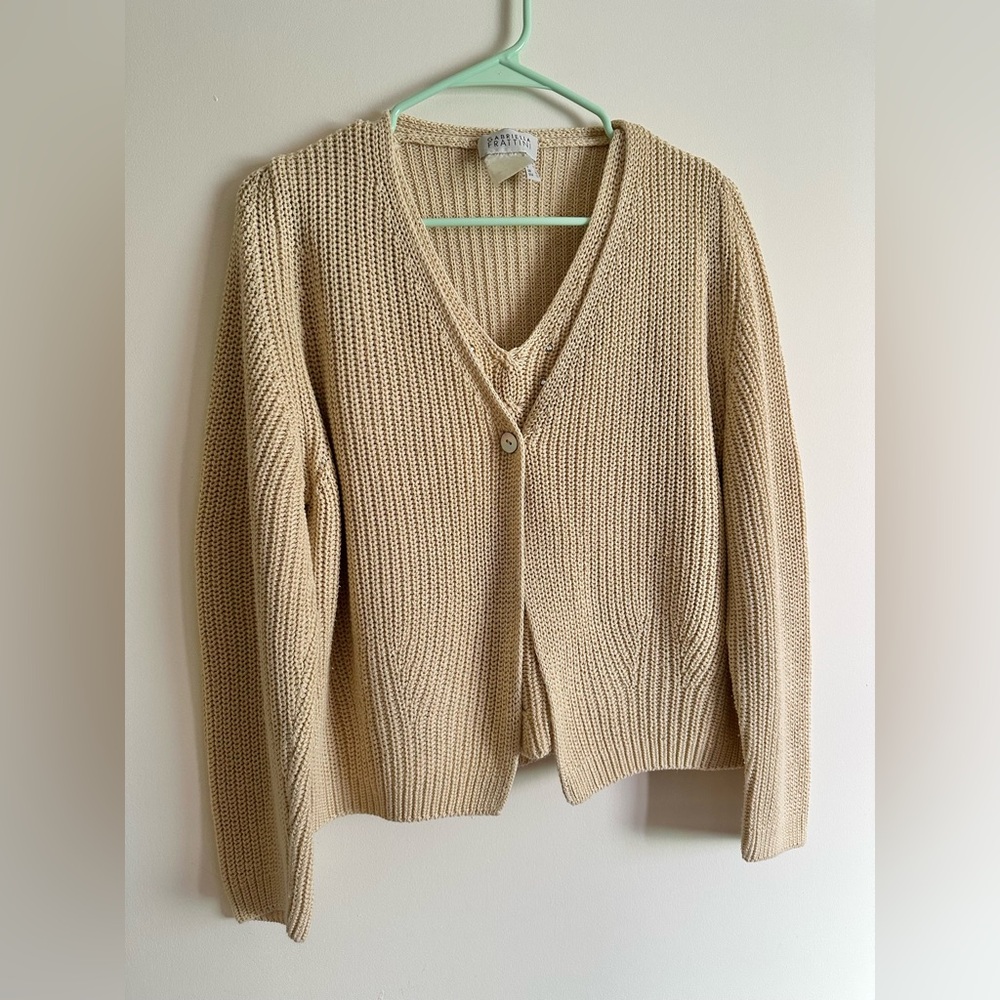 Vintage Knit 2 Piece Set, Tan, Size 12 US